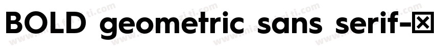 BOLD geometric sans serif字体转换